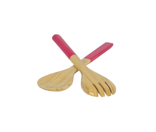 Small Bamboo Server Set: Fuchsia