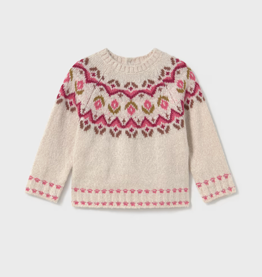 Flower Jacquard Sweater