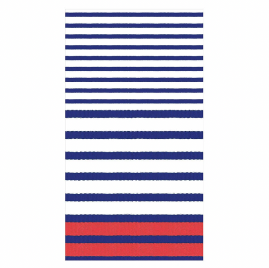 Red, White & Blue Striped Guest Napkin
