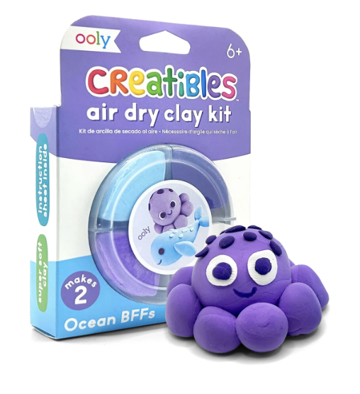 Creatibles Mini Air Dry Clay Kit - Ocean BFFs - 2 Designs