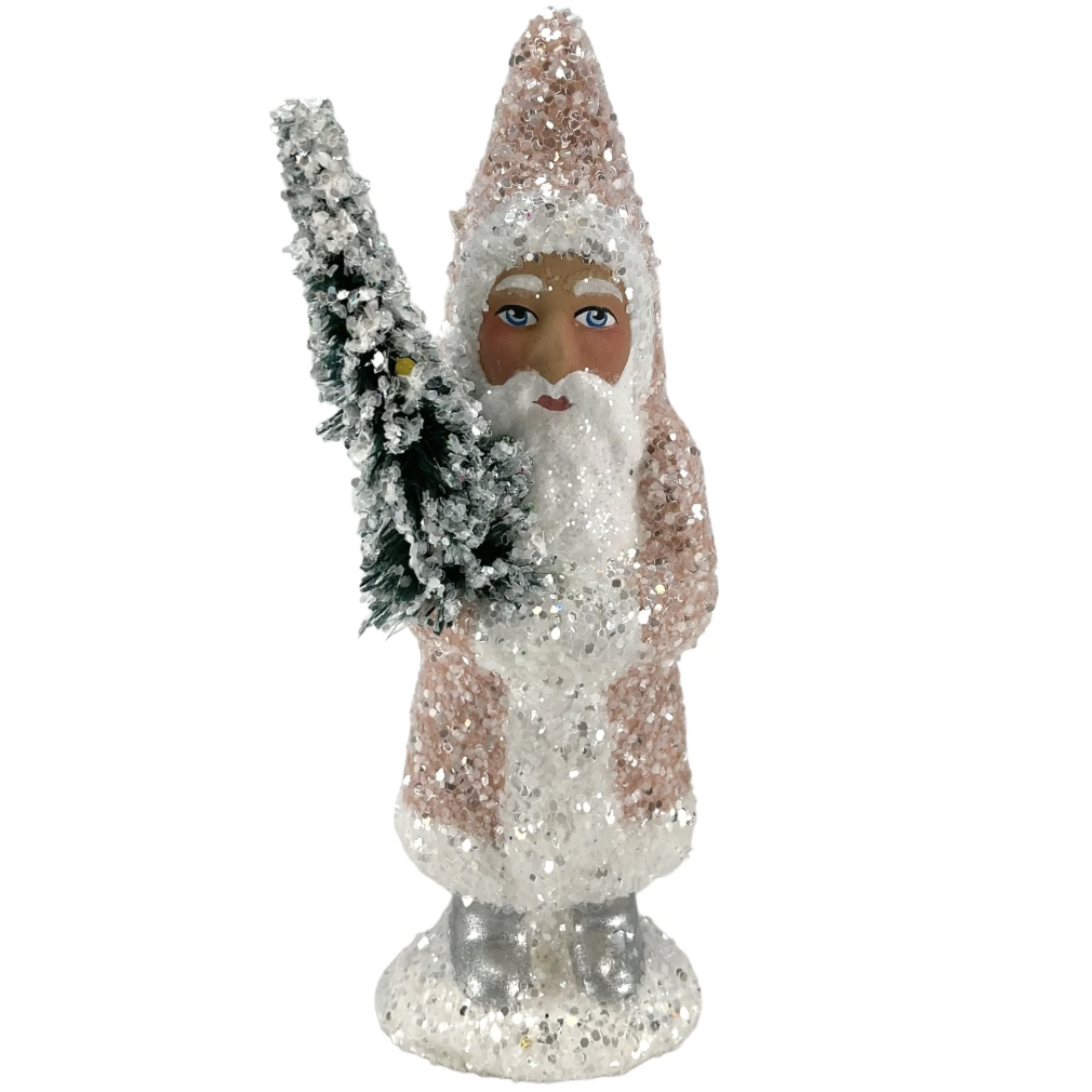 Ino Schaller Nude Glitter Santa Paper Mache Candy Container