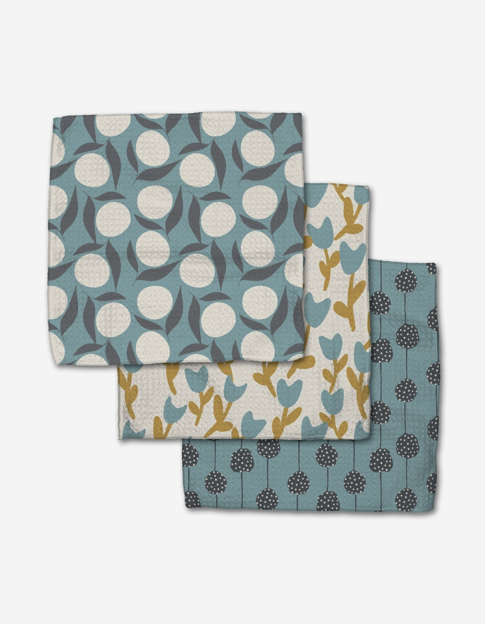 Polka Dot Blooms Dishcloth Set