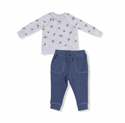 Football Raglan Sweatshirt snd Jogger Set