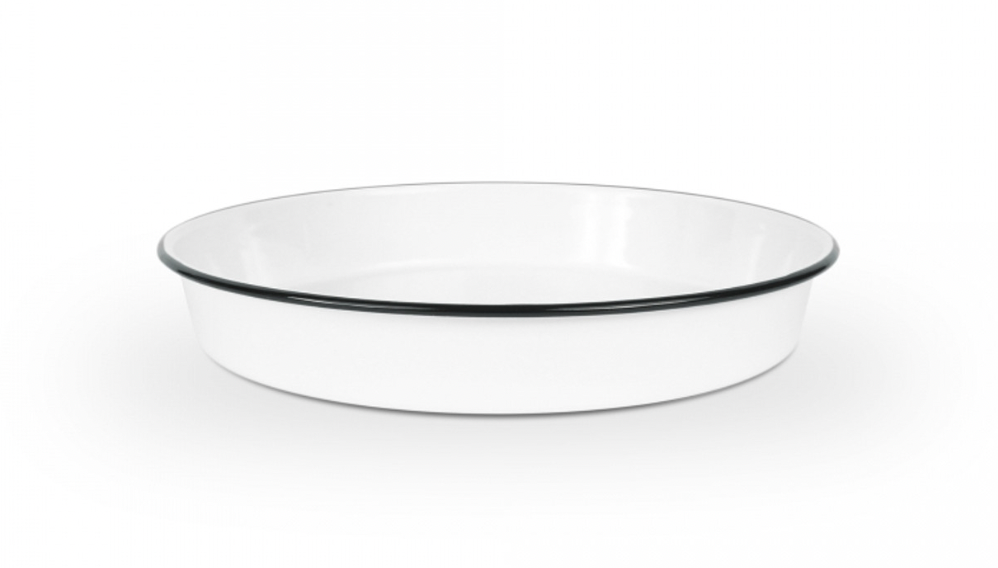 Black Rim Vintage Cocktail Tray/ Deep Dish Pan