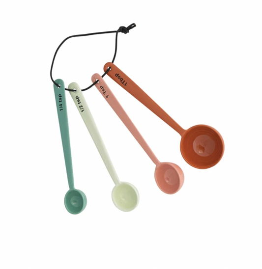 Enameled Stainless Steel Measuring Spoons, Set of 4