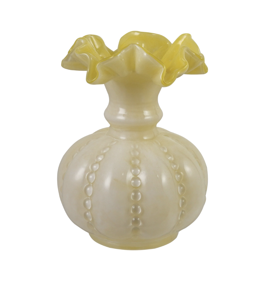 Ruffled Glass Vase