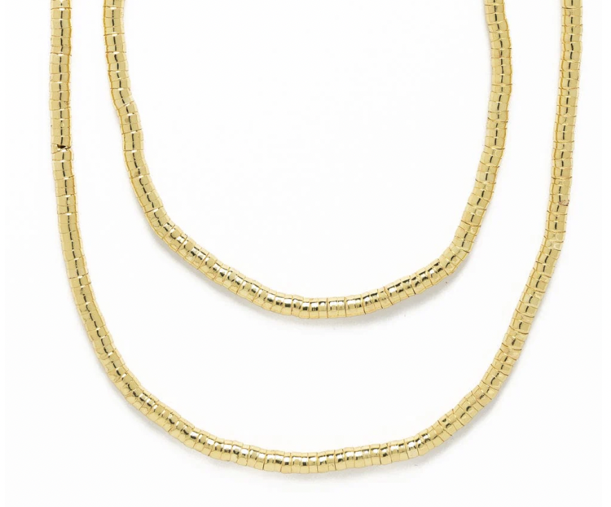Long Brass Necklace