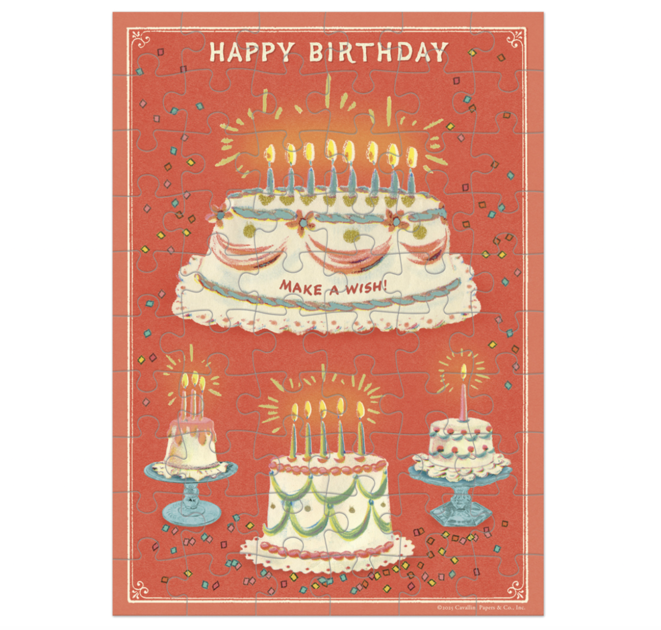 Happy Birthday Cake Puzzle Card