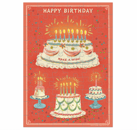 Happy Birthday Cake Puzzle Card