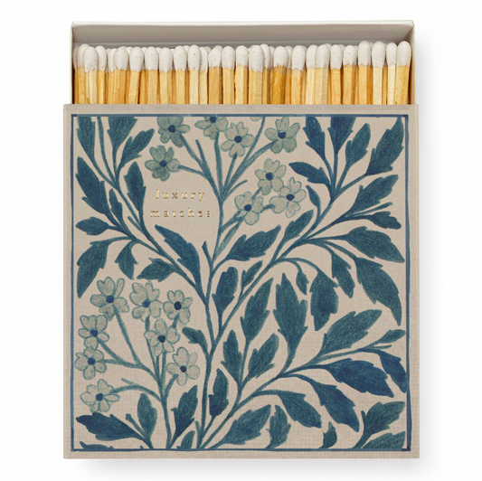 Blue Floral | Square - Safety Matches