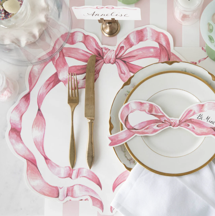 Die-cut Pink Bow Placemat