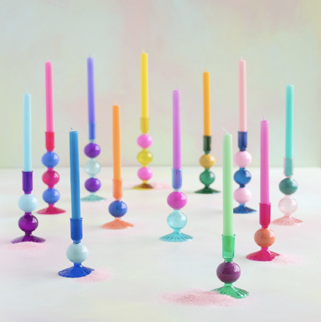 Fluted Taper Ball Candle Holder