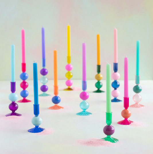 Fluted Taper Ball Candle Holder