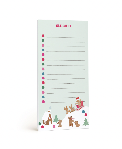 Sleigh It Gingerbread Market Notepad