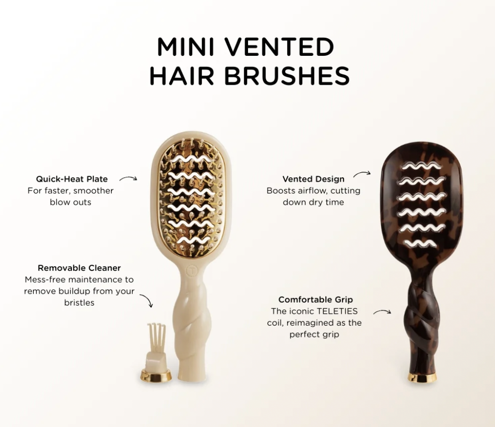 Tan Mini Vented Hair Brush