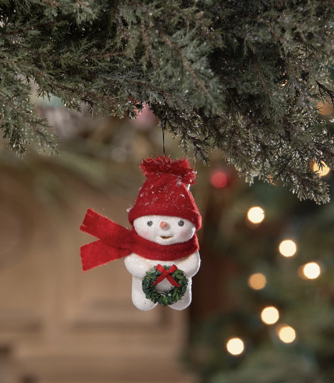 Snowman with Wreath Ornament