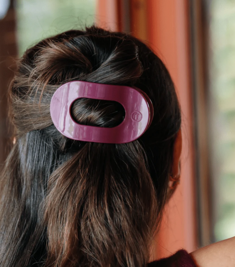 Mulberry | Medium | Flat Round Hair Clip