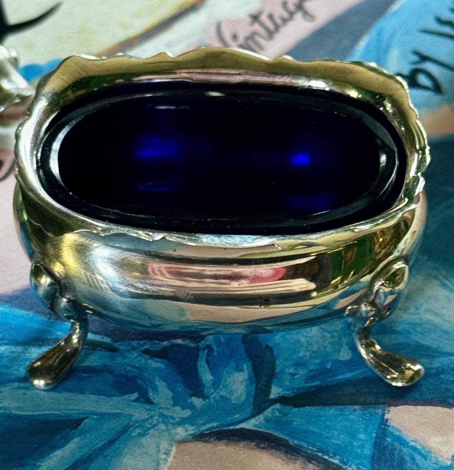 Footed Sterling Silver Open Salt Cellar