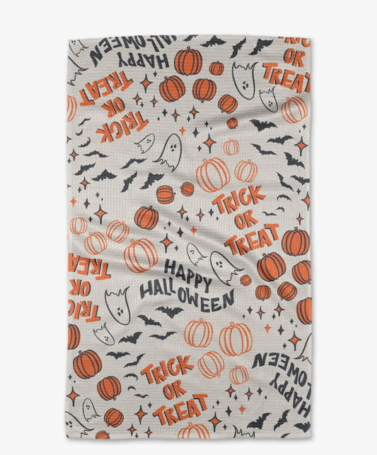 Trick-or-Treat Tea Towel