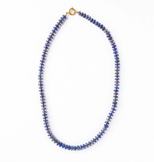 Lapis With Garnet Necklace
