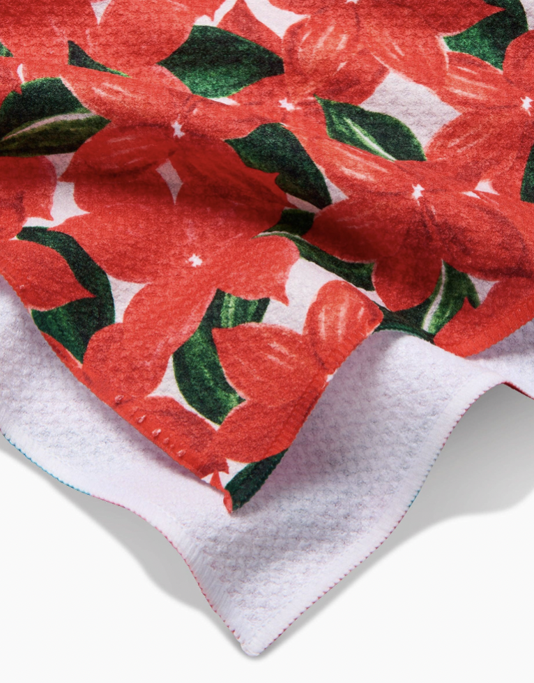 Poinsettia Tea Towel