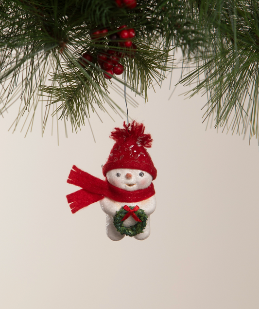 Snowman with Wreath Ornament