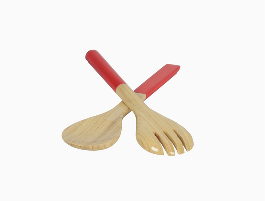 Small Bamboo Serving Set - Orange