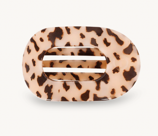 Blonde Tortoise Small Flat Round Hair Clip