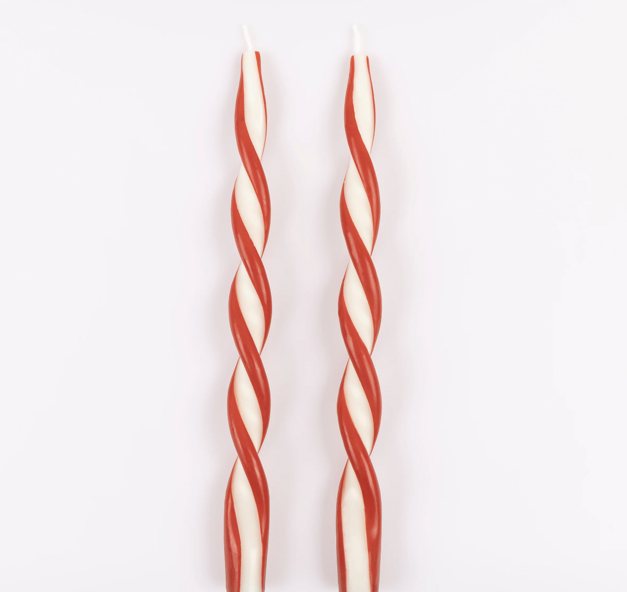 Red Twist Taper Candles