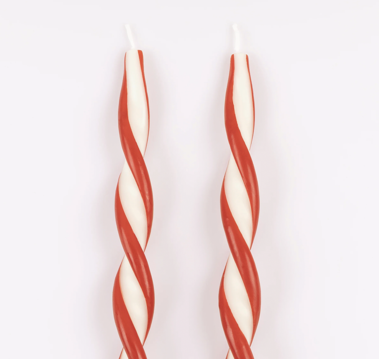 Red Twist Taper Candles