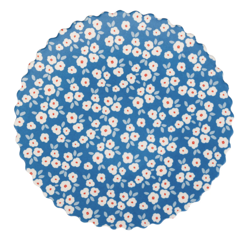 Floral Bamboo Plate - Set of Four