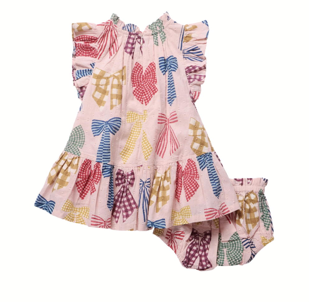 Patterned Bows Harper Dress Set
