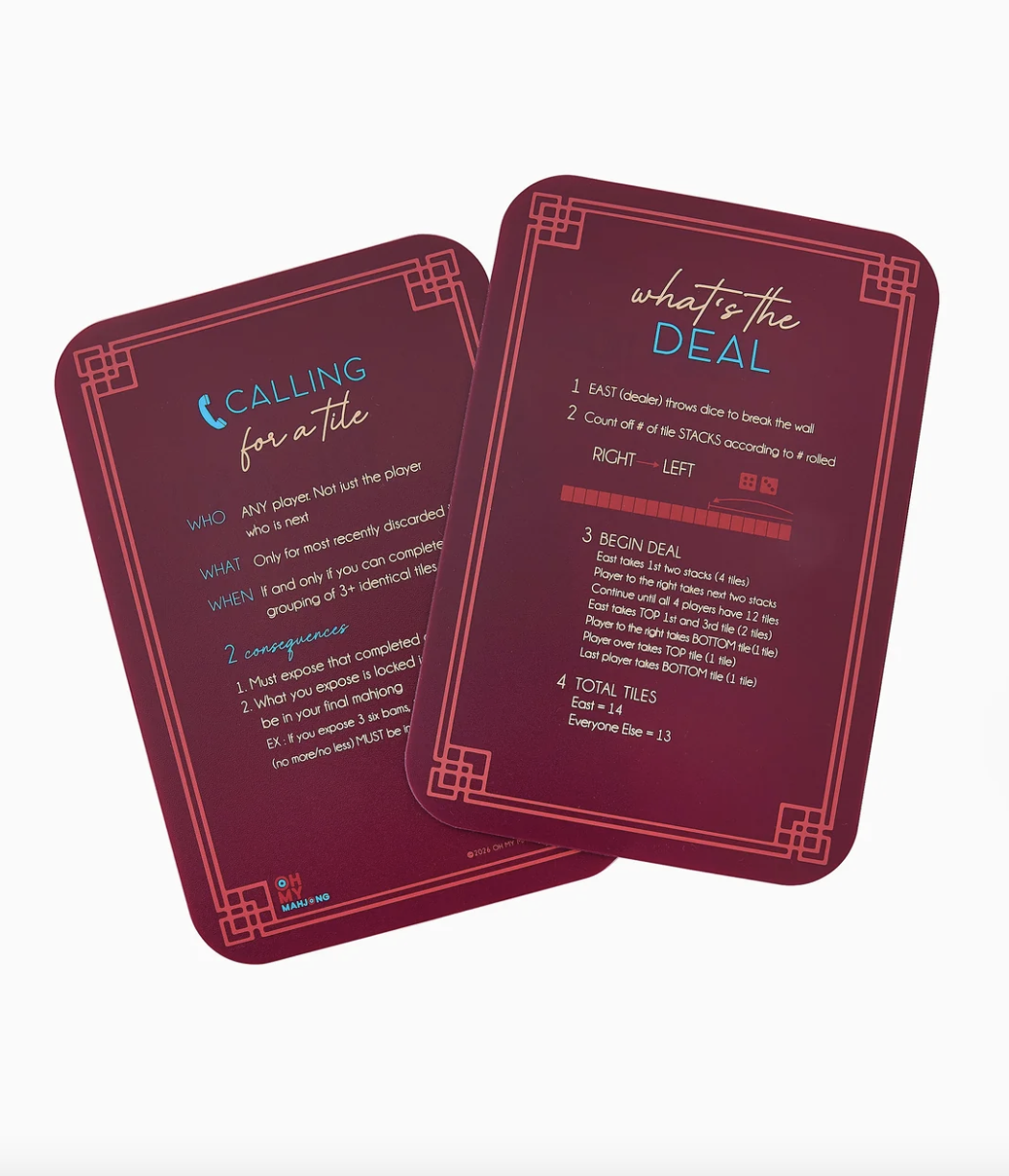 Burgundy Mahjong Tile Shufflers
