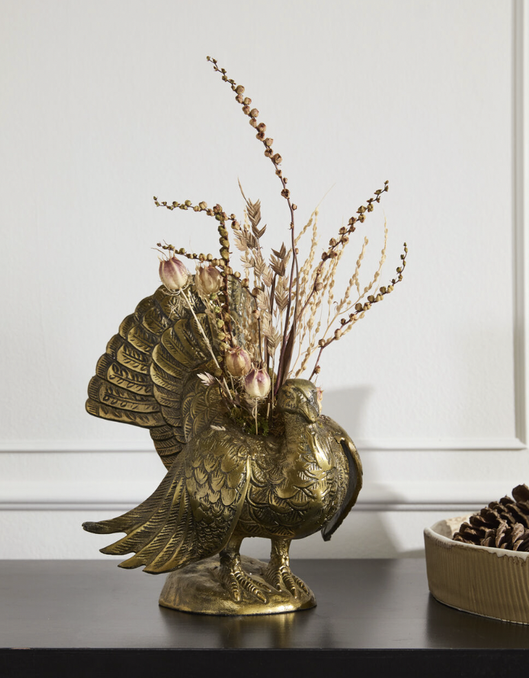 Autumn Turkey Vase