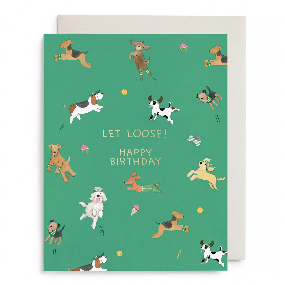 Off Leash Birthday Greeting Card