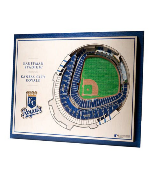 Kansas City Royals 3D Stadium View Wall Art