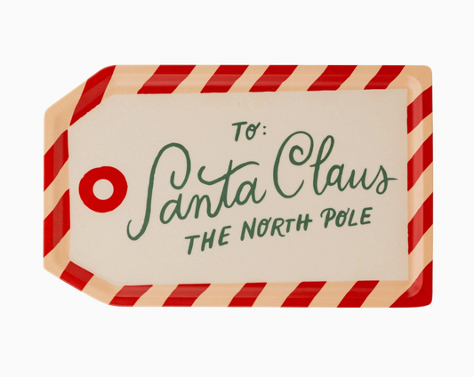To Santa Tag Bamboo Tray