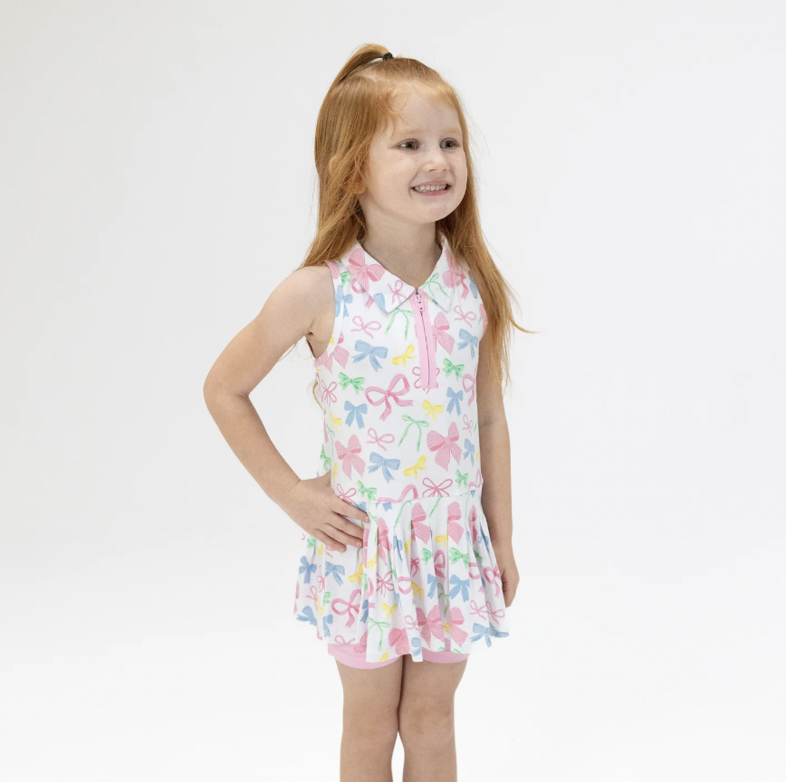 Sweet Bows Polo Tennis Dress with Cartwheel Short