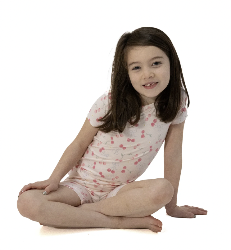 Sweet Bow Cherries Pajama Short Set