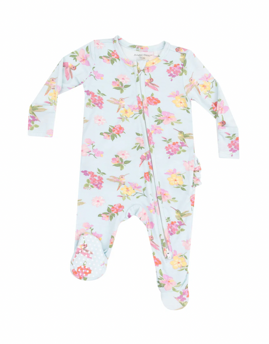 Cute Hummingbirds Ruffle Footie