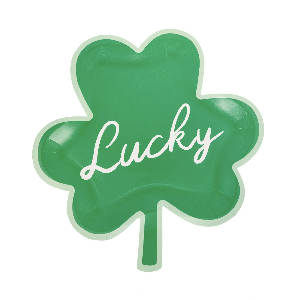 Lucky Shamrock Shaped Plates