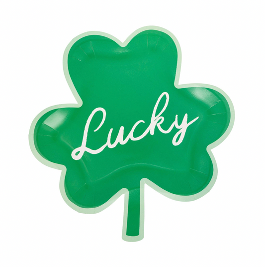 Lucky Shamrock Shaped Plates