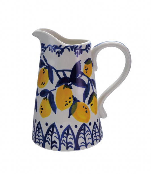 Blue & White Lemon Pitcher
