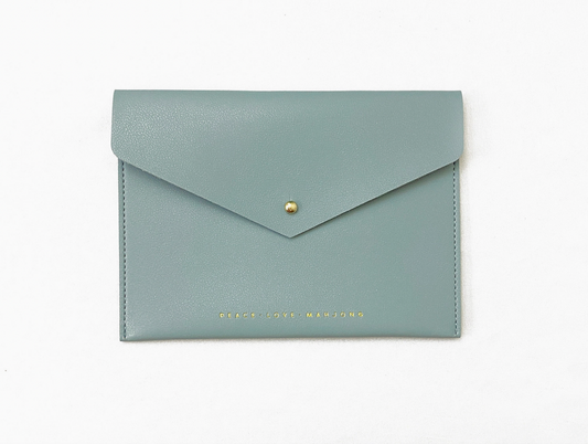 Serenity Blue Mahjong Card Clutch