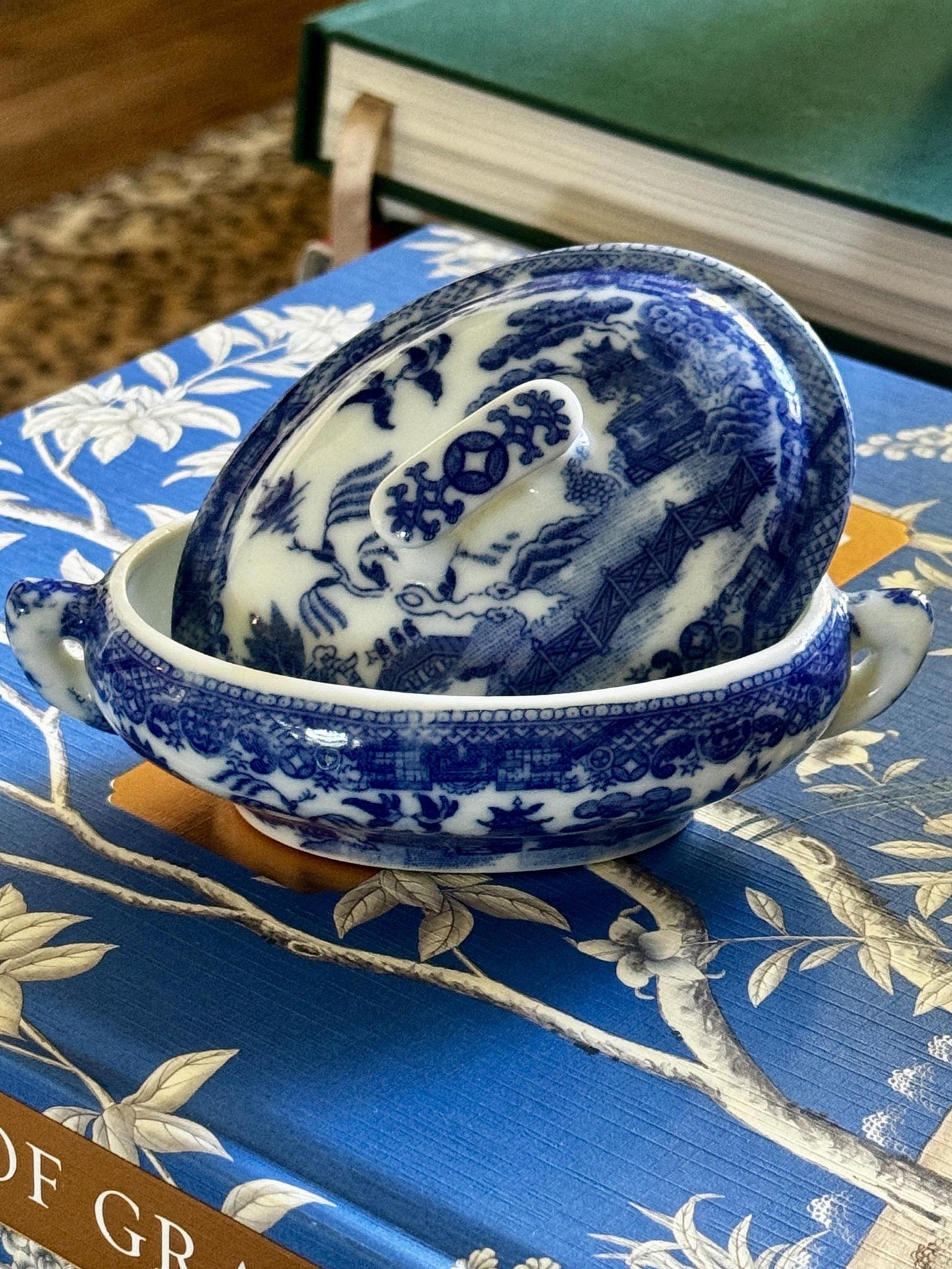 Vintage Mini Blue Willow Tureen
