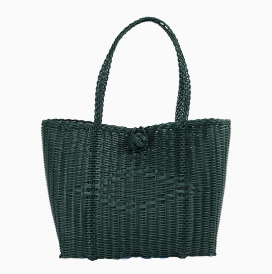 Woven Tote in Evergreen