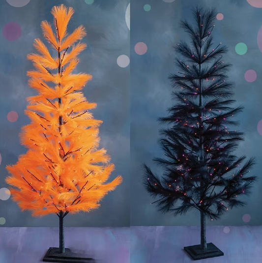 Halloween Fluffy Pre-Lit Tree