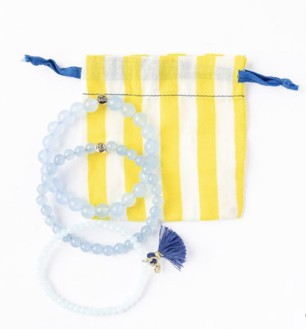 Sky Blue Addison Set of Three Bracelets