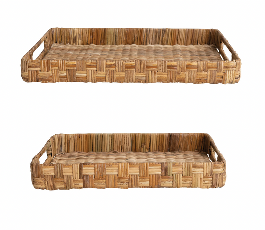 Hand Woven Tray with Handles
