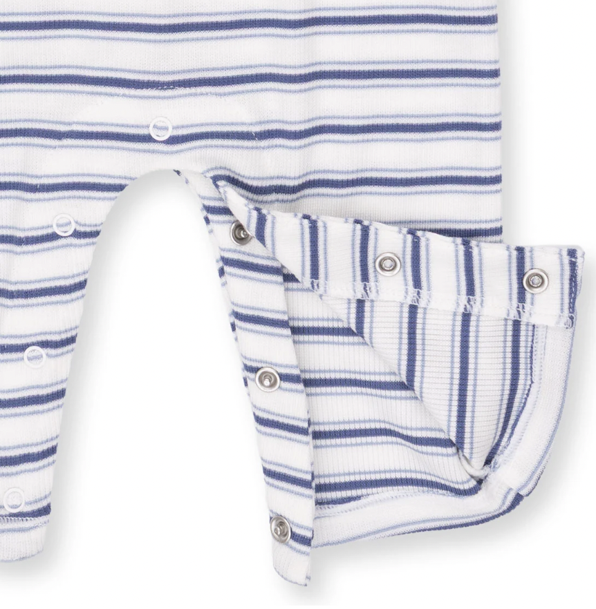 Vintage Blue Stripe Uni Romper